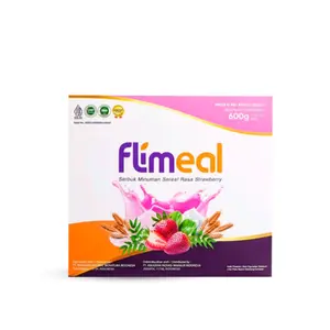 Flimeal Rasa Strawberry 1 Box Isi 12 Sachet Meal Replacement