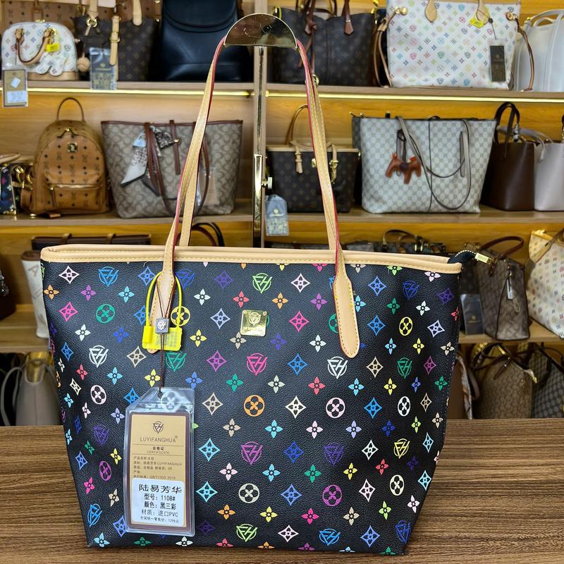 - 1108 -Túi Tote Da Nữ Size Lớn Miệng Rộng 42cm Da Canvas Xuất Khẩu Đáy Mềm Phong Cách Cổ Điển - Thời Trang Quảng Châu Cao Cấp