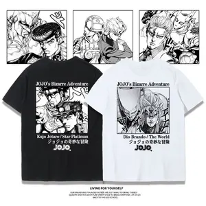 Kaos Petualangan Aneh JoJo Lengan Pendek Pria Kolaborasi Trendy dengan Kujo Jotaro dan Yoshikage Kira Merchandise Anime Fast delivery Streetwear kaos cojqqkguvd