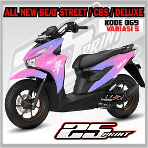 STIKER ALL NEW BEAT 2025-2026 BEAT STREET/BEAT DELUXE CBS ISS  MOTIF 069 POLOS SIMPLE STIKER FULL BODY HONDA BEAT KEREN