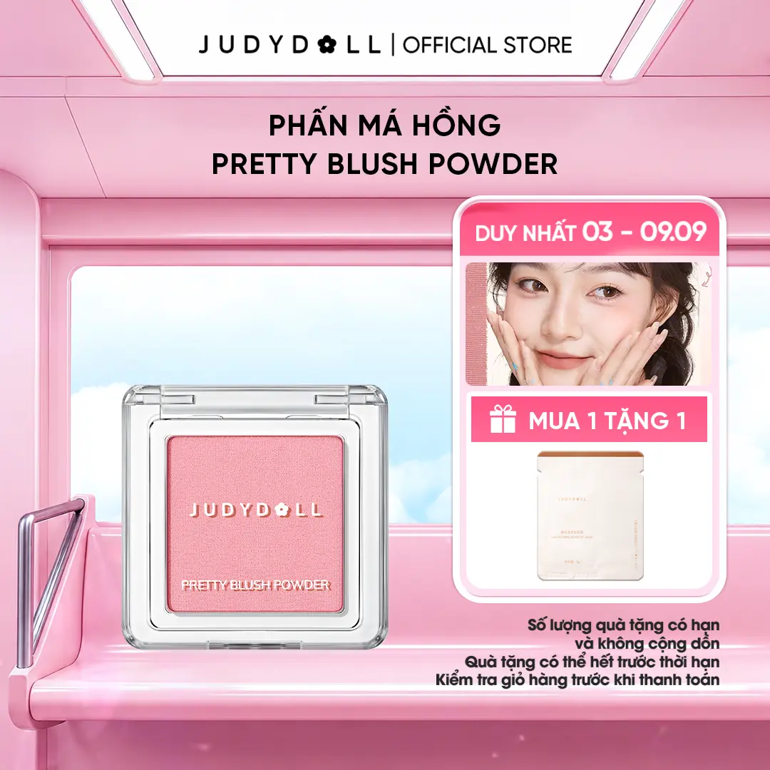 JUDYDOLL Phấn má hồng Judydoll Pretty Blush Powder Chất mịn Tự Nhiên Đa dạng màu hot 2g