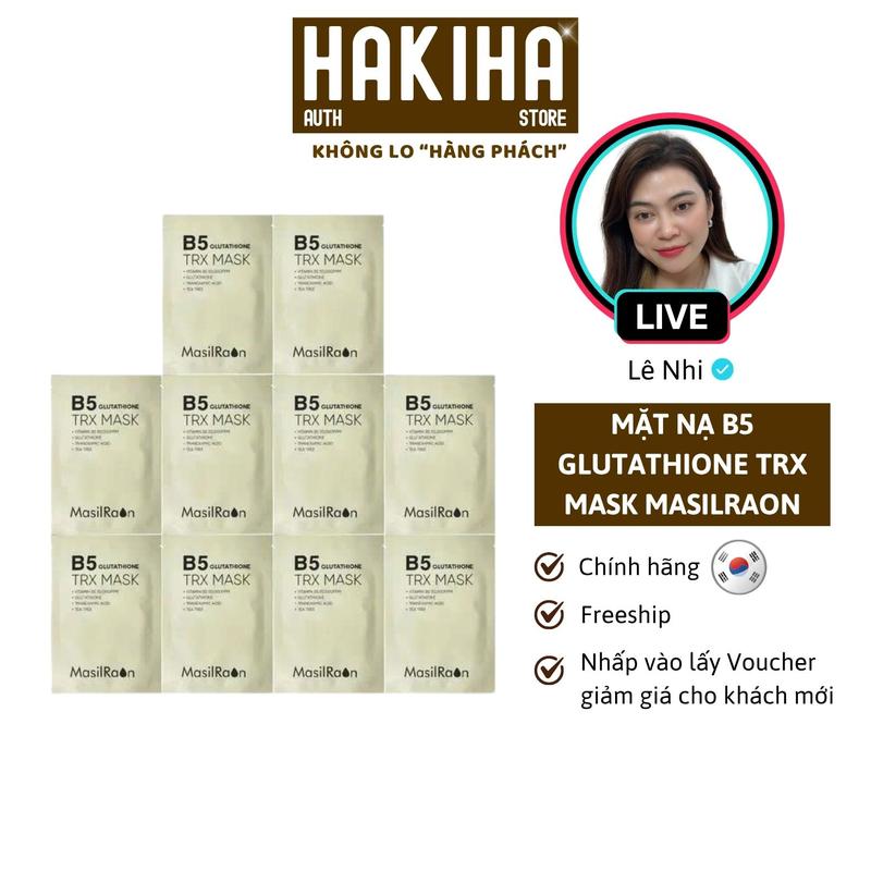  Set 10 Nạ B5 Glutathione TRX Mask MasilRaon 