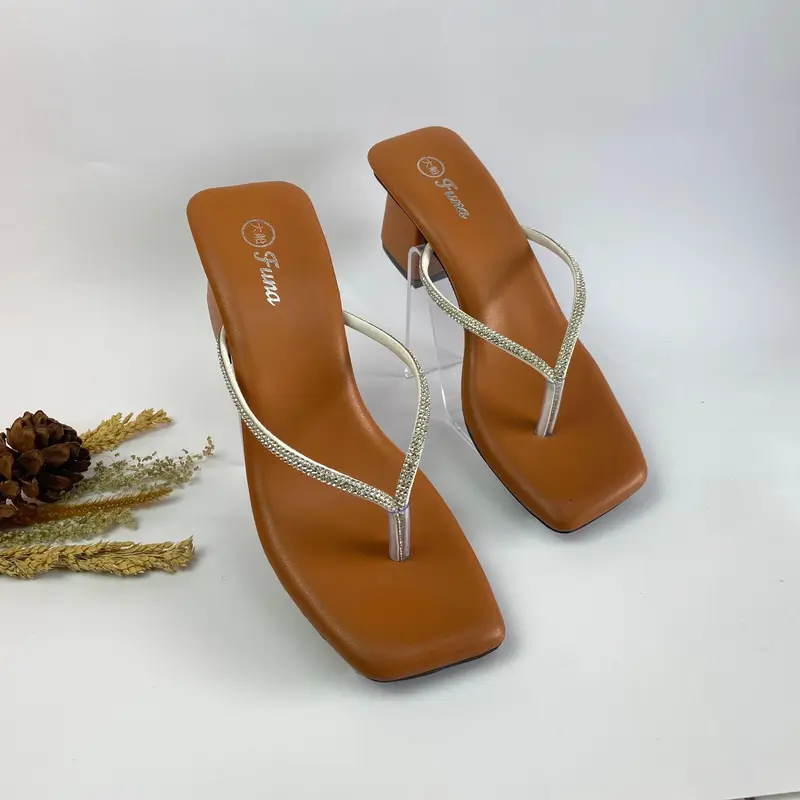 Ofuna - Hak tahu 5 cm Terbaru heels Ms 15 jepit mutiara Sandal Wanita Sendal 2