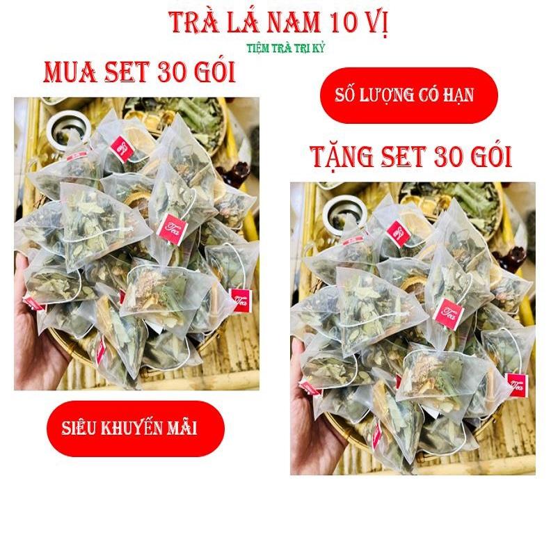   Mua 1 tặng 1  Trà Lá Nam 10 vị- Mua 1 set 30 gói tặng 1 set 30 gói- thành phần: Lá sen,xạ đen lạc tiên giảo cổ lam hoa nhài cỏ ngọt...Tiệm Trà Tri Kỷ-Nước Trà Chè Tea Chua 