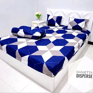 Sprei 160x200 Estetik Motif Bunga Flower Katun Pink Hitam Karet Sudut Adem Tidak Luntur Set Sprei 2 Sarung Bantal + 2 Sarung Guling Tali King