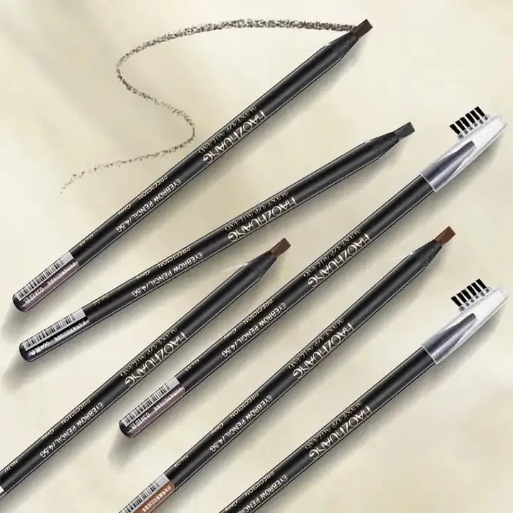 HAOZHUANG eyebrows pencil black color Hot Selling Eyebrow Pencil with Private label and Waterproof Microblading Eyebrow Pencil