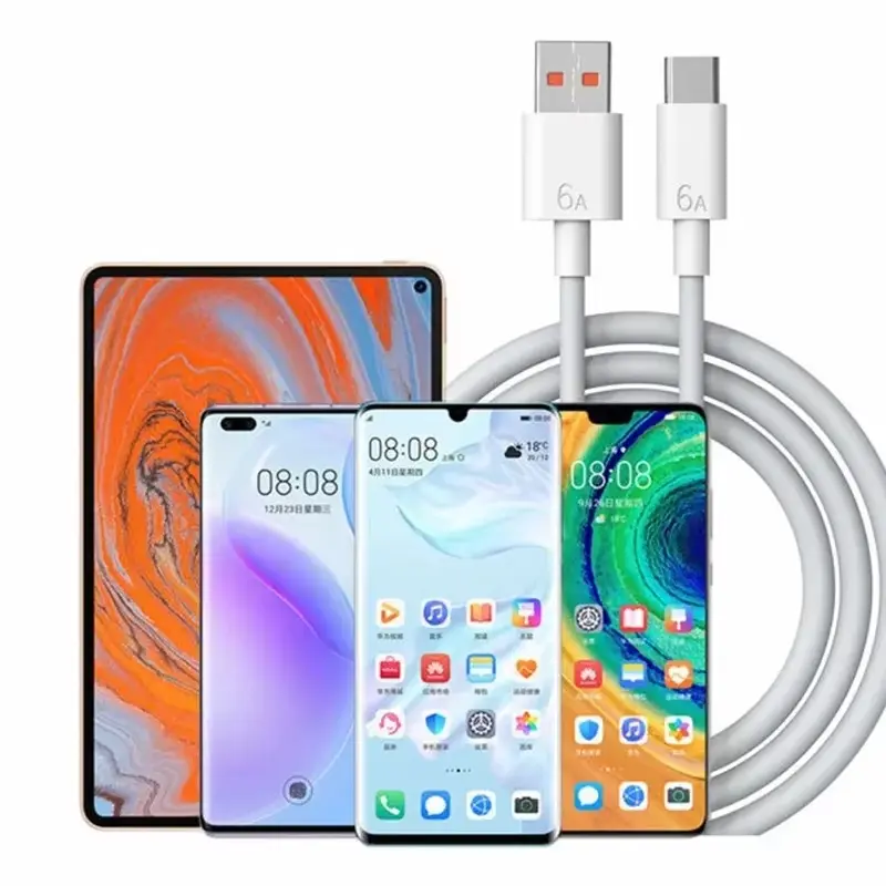 Cáp USB Type C, Sạc Siêu Nhanh 66W 6 A, Dây Dữ Liệu, Tương Thích Với Huawei P40, Xiaomi Mi13, Oneplus, Realme POCO, Bộ Sạc Điện Thoại, Cáp USB C 5