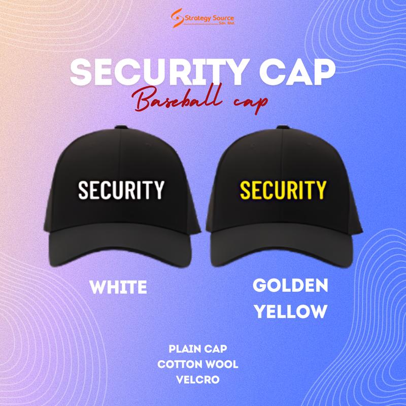 TOPI SECURITY Sulam Black Cap With Embroidery Wording Berjahit - TikTok ...