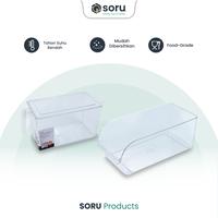 Gambar SORU - Kotak Kontainer Transparan Organizer Kulkas Tempat Penyimpanan Container Makanan Buah Sayur - Terbuka dari Soru Indonesia Kota Bandung 1 Tokopedia