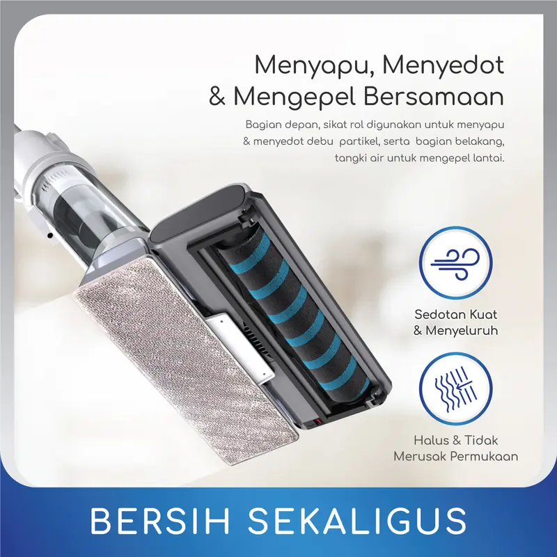 DIBEA HC20 Handheld Cordless Stick Vacuum Cleaner Penyedot Debu Nirkabel Air Mesin Baterai Membersihkan 2