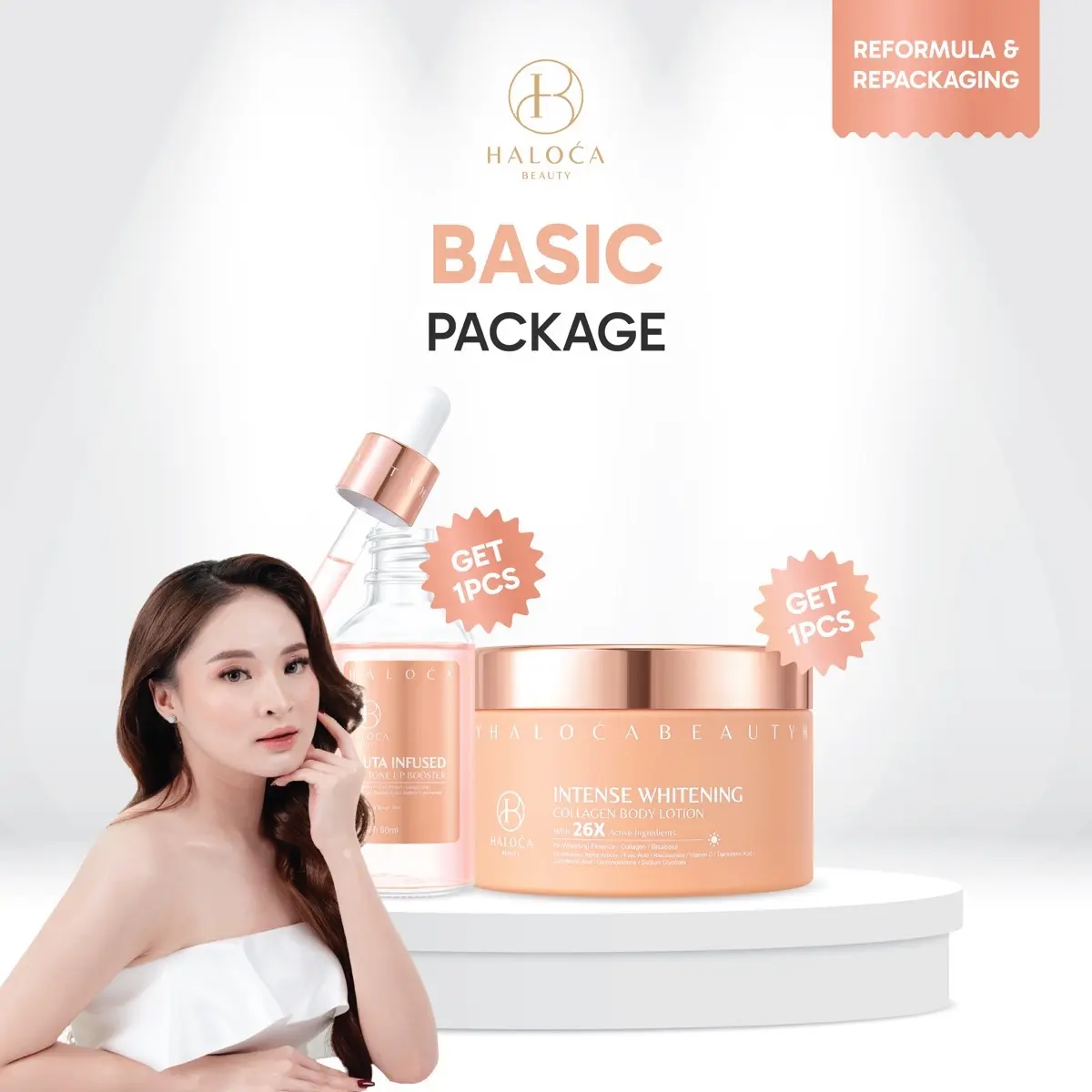 Haloca Basic Package Whitening Ready Stock