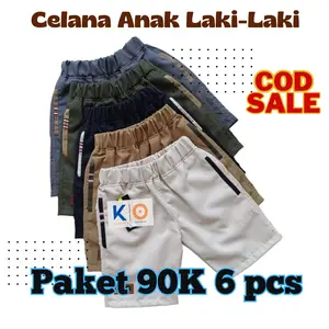 Paket Celana Pendek Anak Laki-Laki Cinos Premium List Kombinasi 6 Pcs Usia 3 - 10 Tahun - Fashion