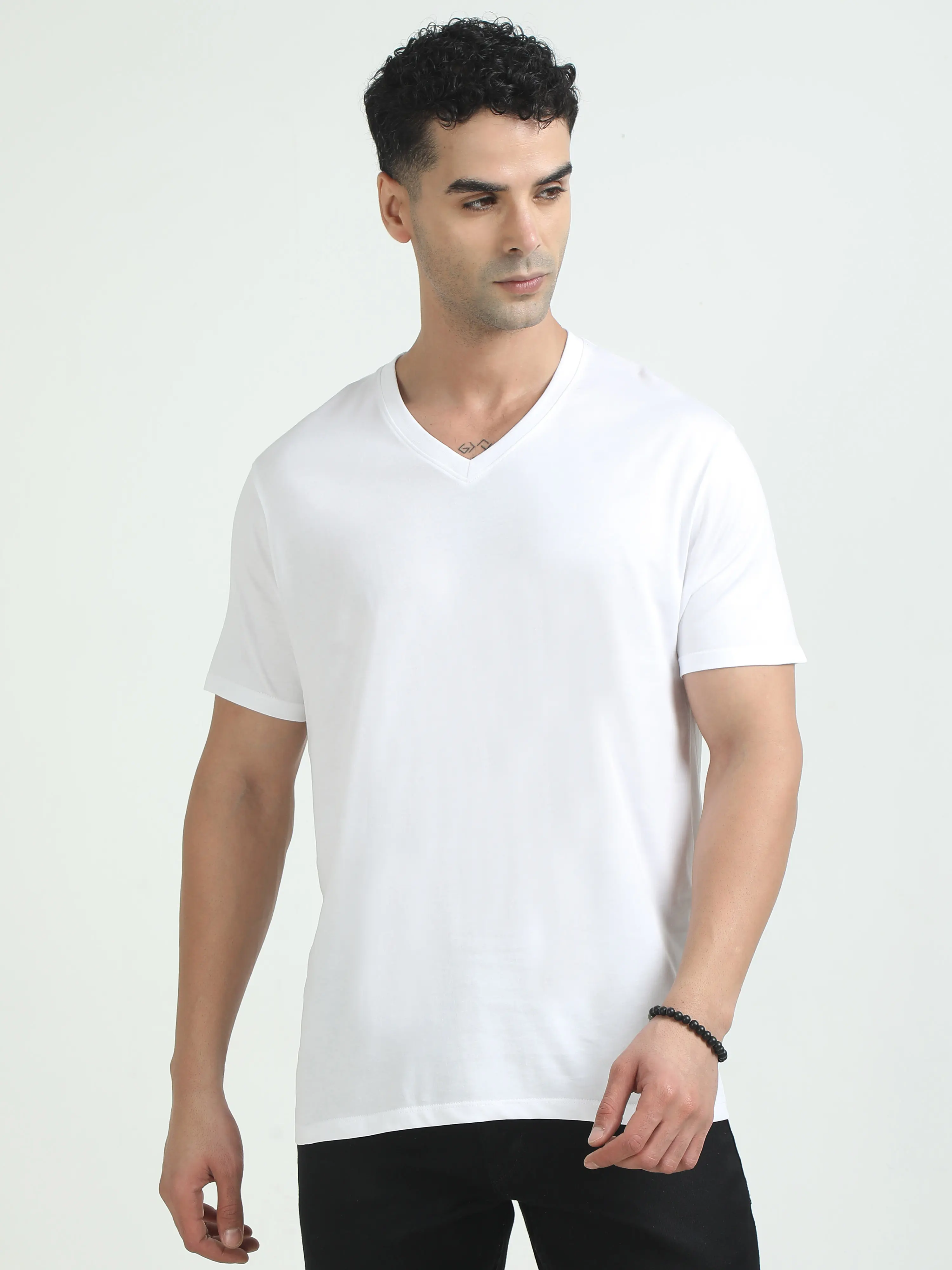 Mens Pure Cotton V-Neck Tee