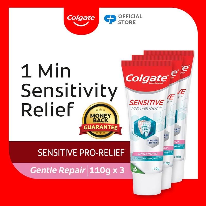 Colgate Sensitive Pro Relief Gentle Repair Toothpaste x3 Value - TikTok ...