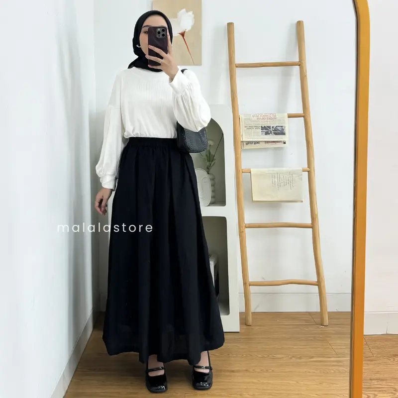 Rok Varisha Maxy Linen Premium Bawahan Wanita By MalalaStore 2