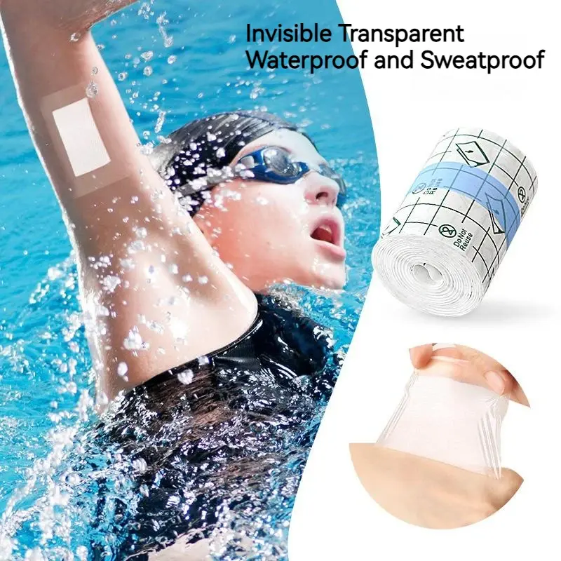 Transparent Film Dressing Roll 5/10m  Pita Medis Anti Air Plester PU Film Dressing Pita Medis Anti Air Tahan Air Luka Plester 4