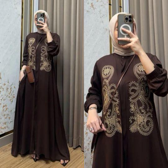 MELODY DRESS BORDIR RAYON TWILL GAMIS LEBARAN 2026 TERBARU