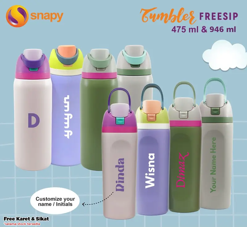 Botol Minum Tumblr Custom Insulated Water Bottle Freesip Tumbler 2