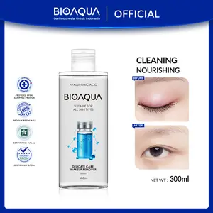 【BPOM】BIOAQUA micellar water Facial cleansing  Hyaluronic Acid Polypeptide pembersih makeup / Shea MOISTURE cleansing water/24K Gold micellar water kulit berminyak jerawat pembersih maskara waterproof  non akohol