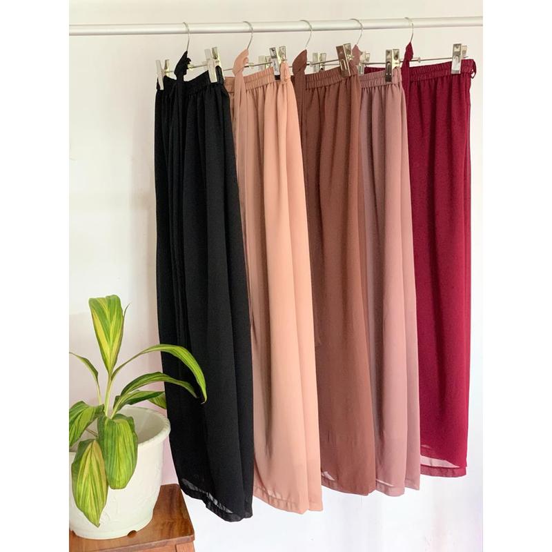 Jihaan kulot/Kulot sifon Ceruti baby doll/ Kulot ceruty premium/ kulot sifon tidak nerawang/ kulot highwist 1