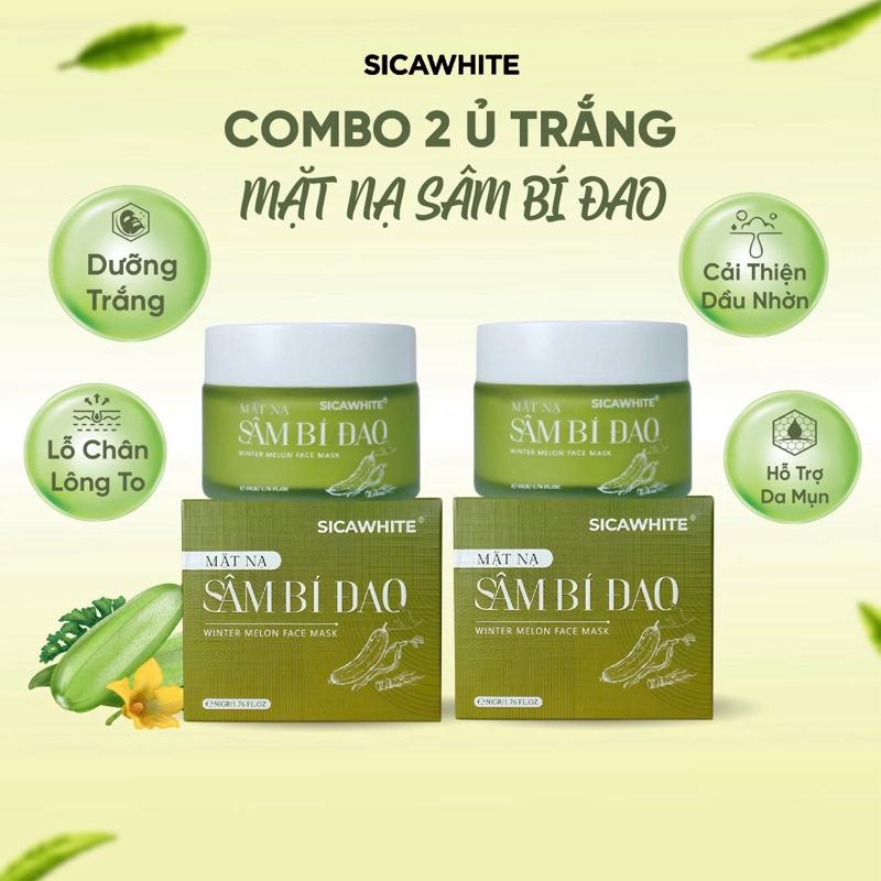 COMBO 2 HỦ Mặt Nạ Ủ Trắng Da Sâm Bí Đao 50gr - Hổ Trợ Chăm Sóc Da Dầu Mụn Thâm Sạm - Phù Hợp Cho Cả Nam Và Nữ
