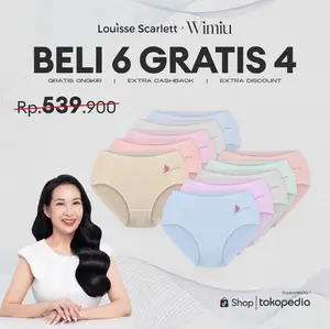 WIMIU X LOUISE SCARLETT BELI 6 PCS CD GRATIS 4 PCS CD Celana Dalam Wanita Panty Wanita CD Wanita Cewek Underwear Wanita Wanita 300073