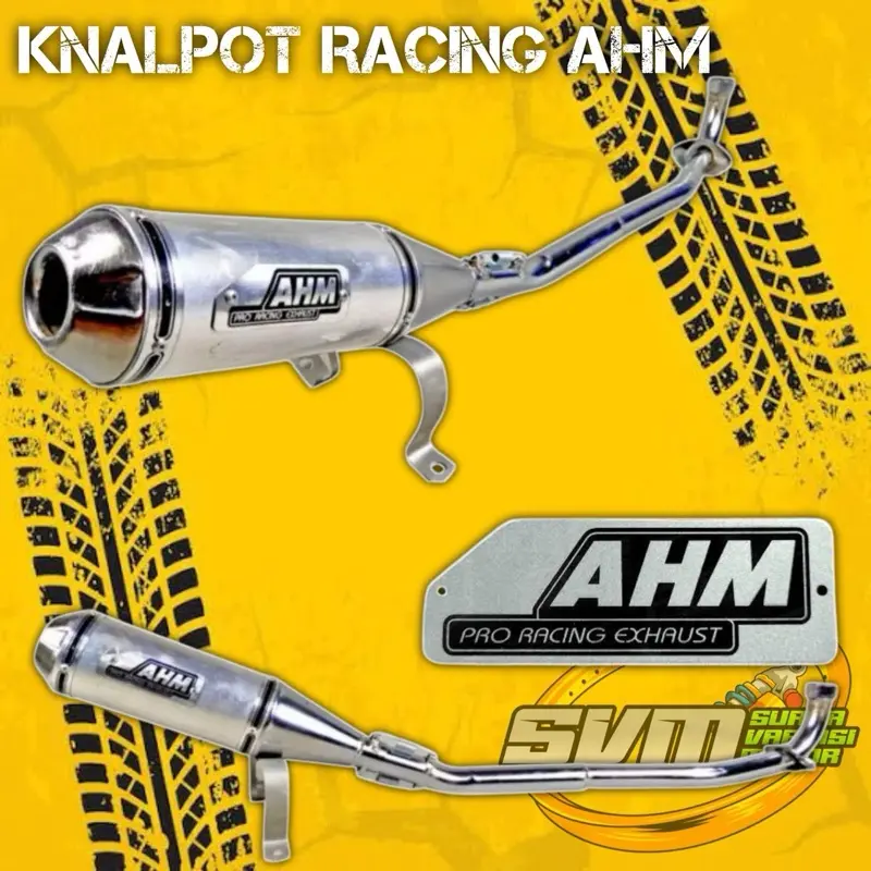 Knalpot Racing AHM Fullset Untuk Semua Motor Bebek Netral Supra Revo Karisma Blade Astrea Legenda Jupiter Vega Shogun Smash Motorcycle
