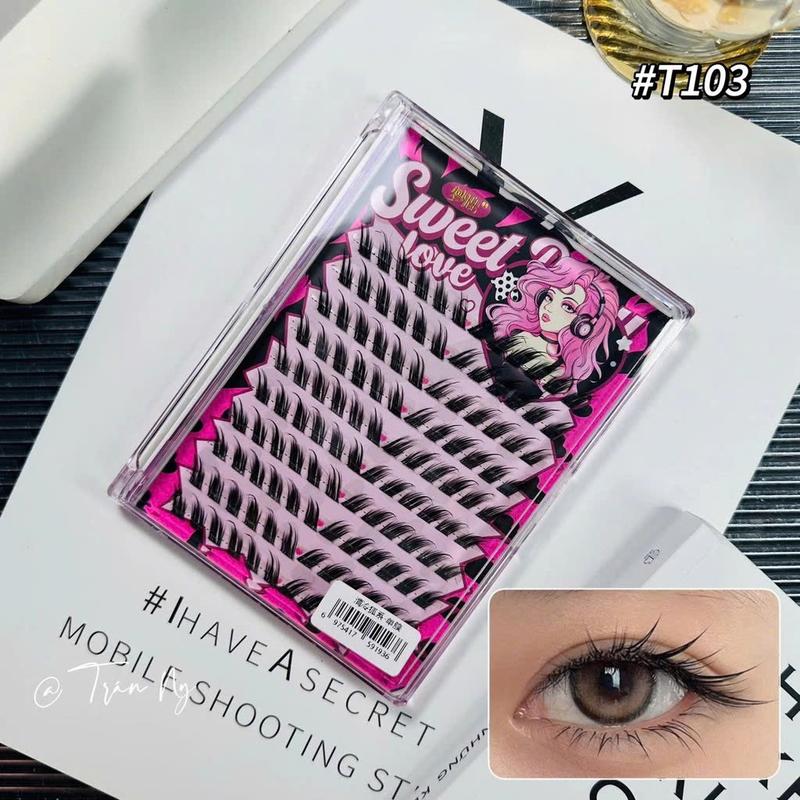 Lông mi giả mắt cáo linh hoạt hàng ngày T103 dày dài nổi bật mi giả tự nối tại nhà size 11 12 13mm tranny_lenscontact