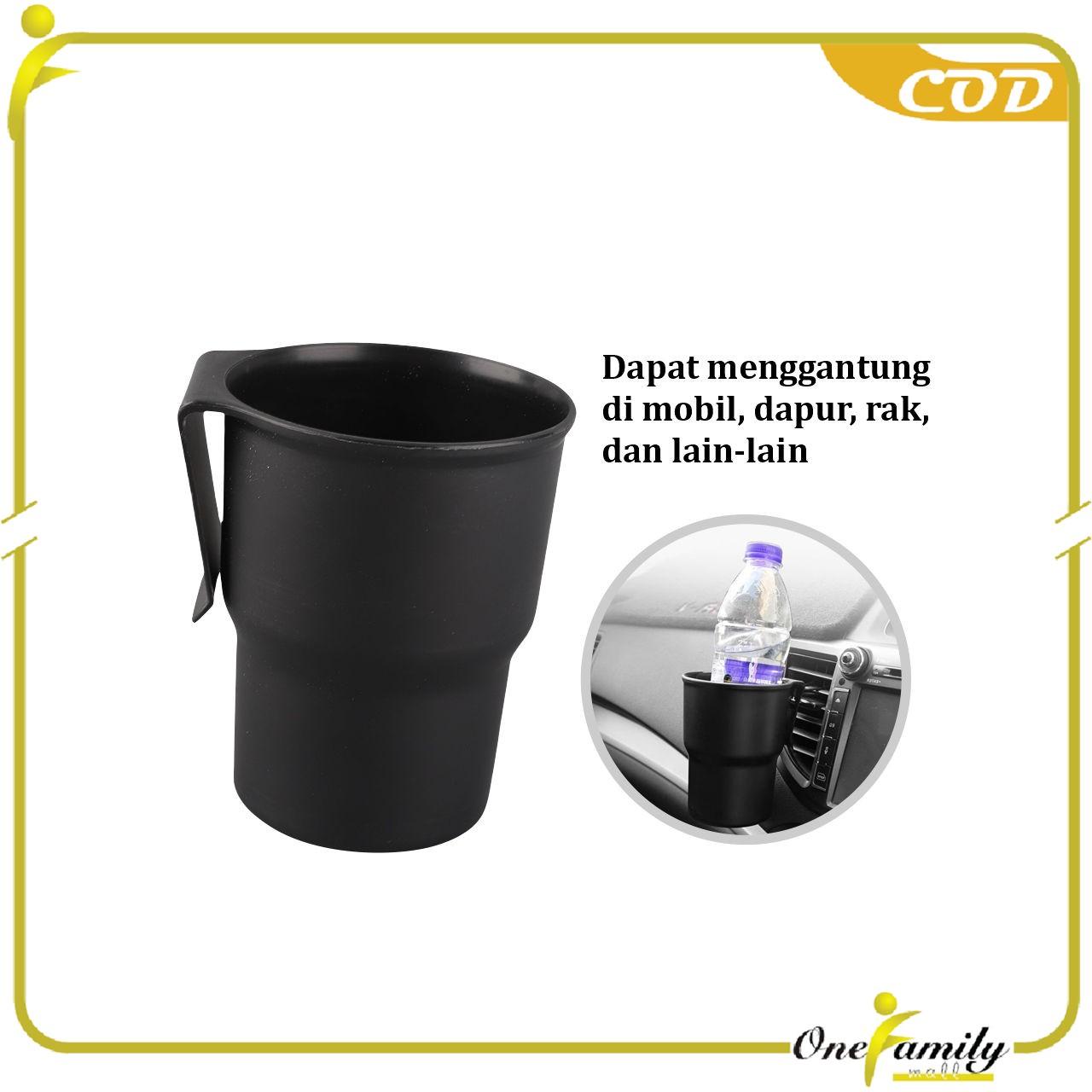 [COD] OFM C1564 Tempat Sampah Mobil Mini Model Cup Holder Bisa untuk Botol Minum Multifungsi