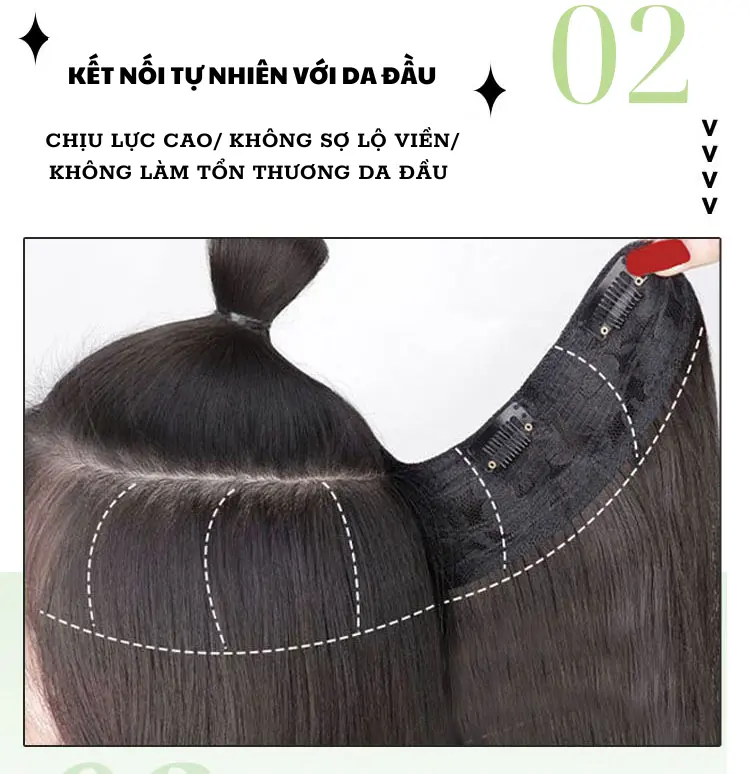 Tóc Giả Nửa Đầu Hình Chữ V, Sao Kim, Kẹp 3 / 4, Tóc Thẳng, Chất Lượng Cao, Tóc Giả Đầy Đủ, Dài 50cm, Thích Hợp Cho Phụ Nữ Để Tăng độ phồng tóc, Chịu Nhiệt Độ 140 Độ Women Wig 7