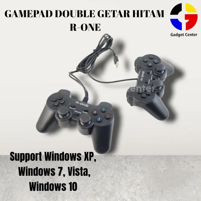 Joystick PC/Gamepad Double Getar R-ONE / Stik Game untuk Laptop /StIck 0