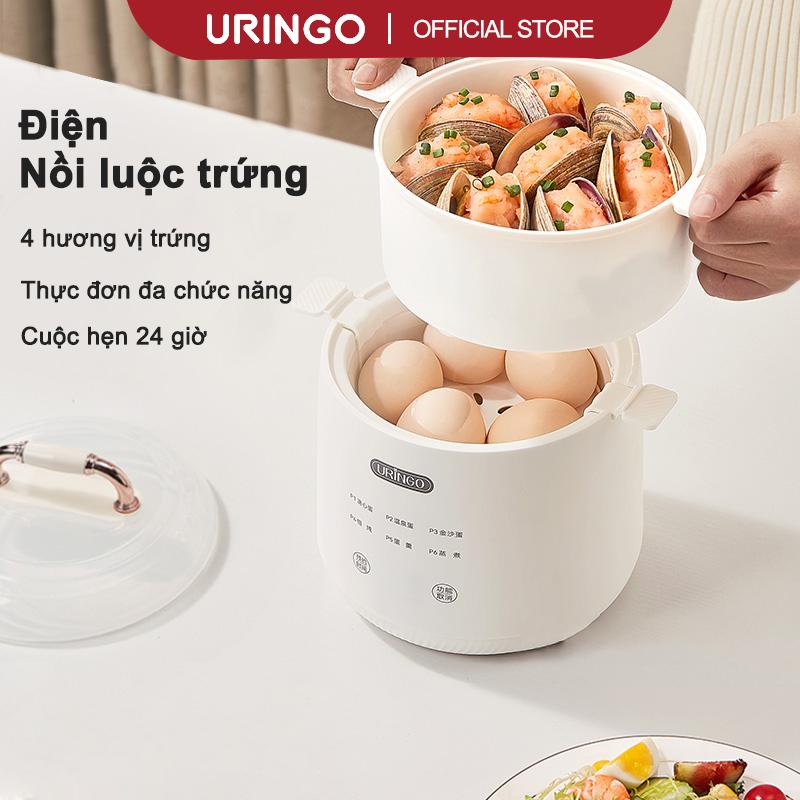  Nồi Luộc Trứng URINGO Đa Chức Năng Nồi Hầm Điện Mini Có Thời Gian Bày Trí Bảo Vệ Nhiệt 