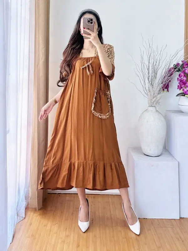 Daster Fuji Kina Bahan Rayon Tebal Ld 110 Bumil Busui 0