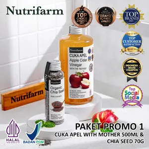 NUTRIFARM PAKET PROMO 1 CUKA APEL 500ML DAN CHIA SEED 70G