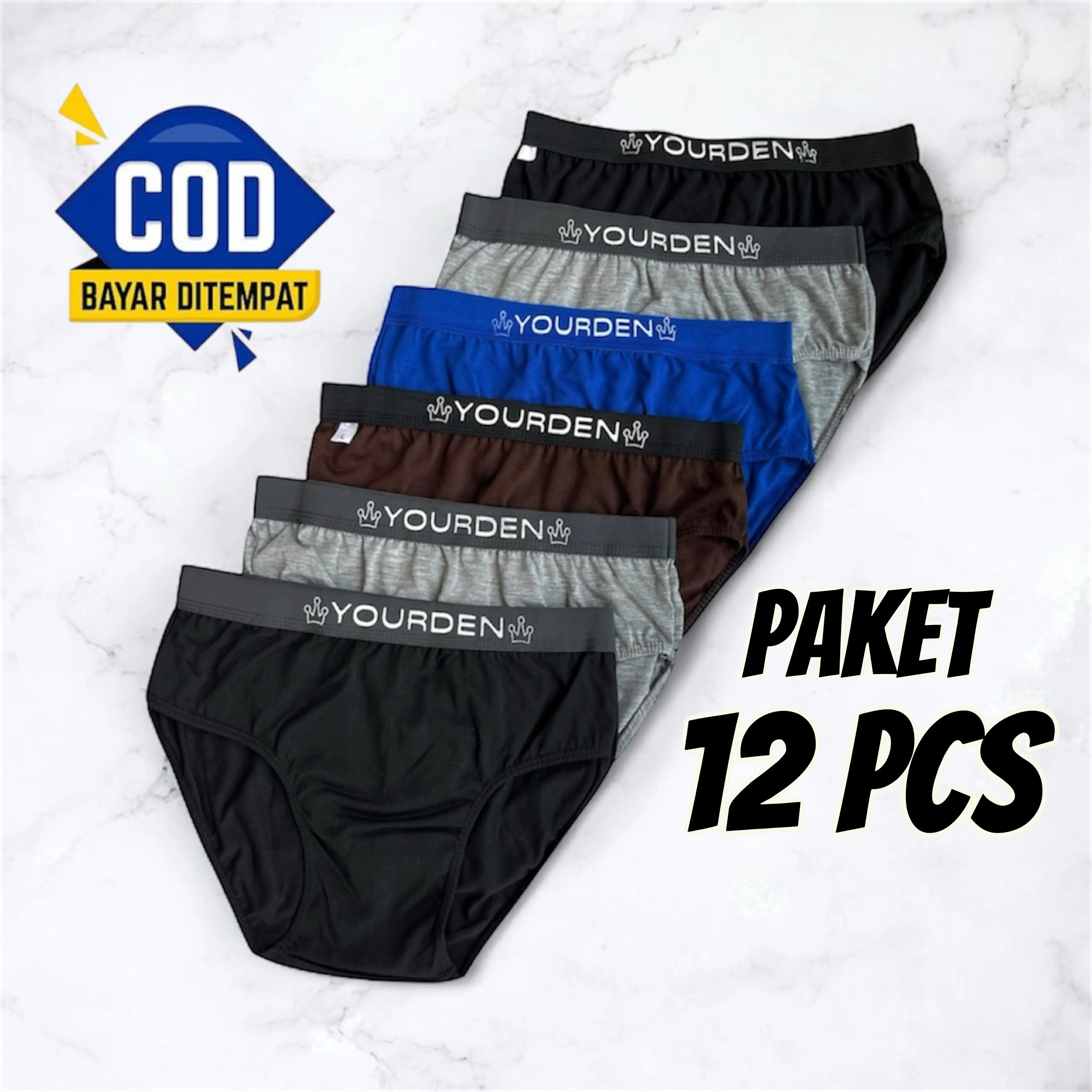 Daleman Celana Pria Model Terbaru 12 PCS dengan Desain Modern Nyaman untuk Sehari-hari cd pria sempak laki laki celana dalam cangcut  cowok  dewasa jockstrap  pria combo  chip