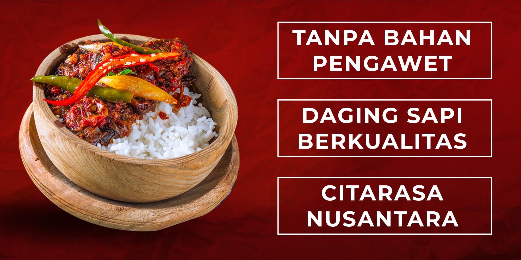 Gratis Ongkir Dendeng Sapi Baladonesia 200gr / Oseng mercon Daging  / sambal balado pedas enak lembut dan gurih tanpa bahan pengawet
