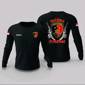 KAOS DISTRO LENGAN PANJANG INDONESA Reserse (request nama) -BAHAN KATUN