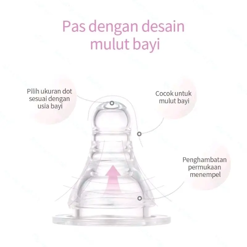 1pc Dot Bayi Botol Susu Leher Slimneck standar 3