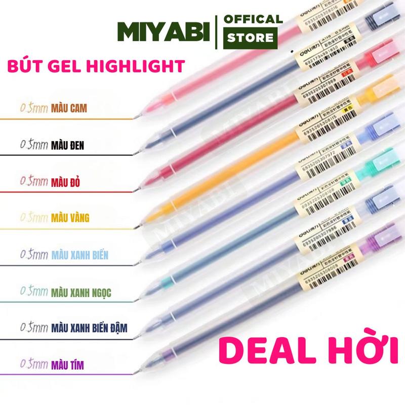 Bút mực gel nhiều màu RESUN cute ngòi 0.5mm cao cấp - Bút gel hᶖghlᶖght trang trí sổ MIYABI