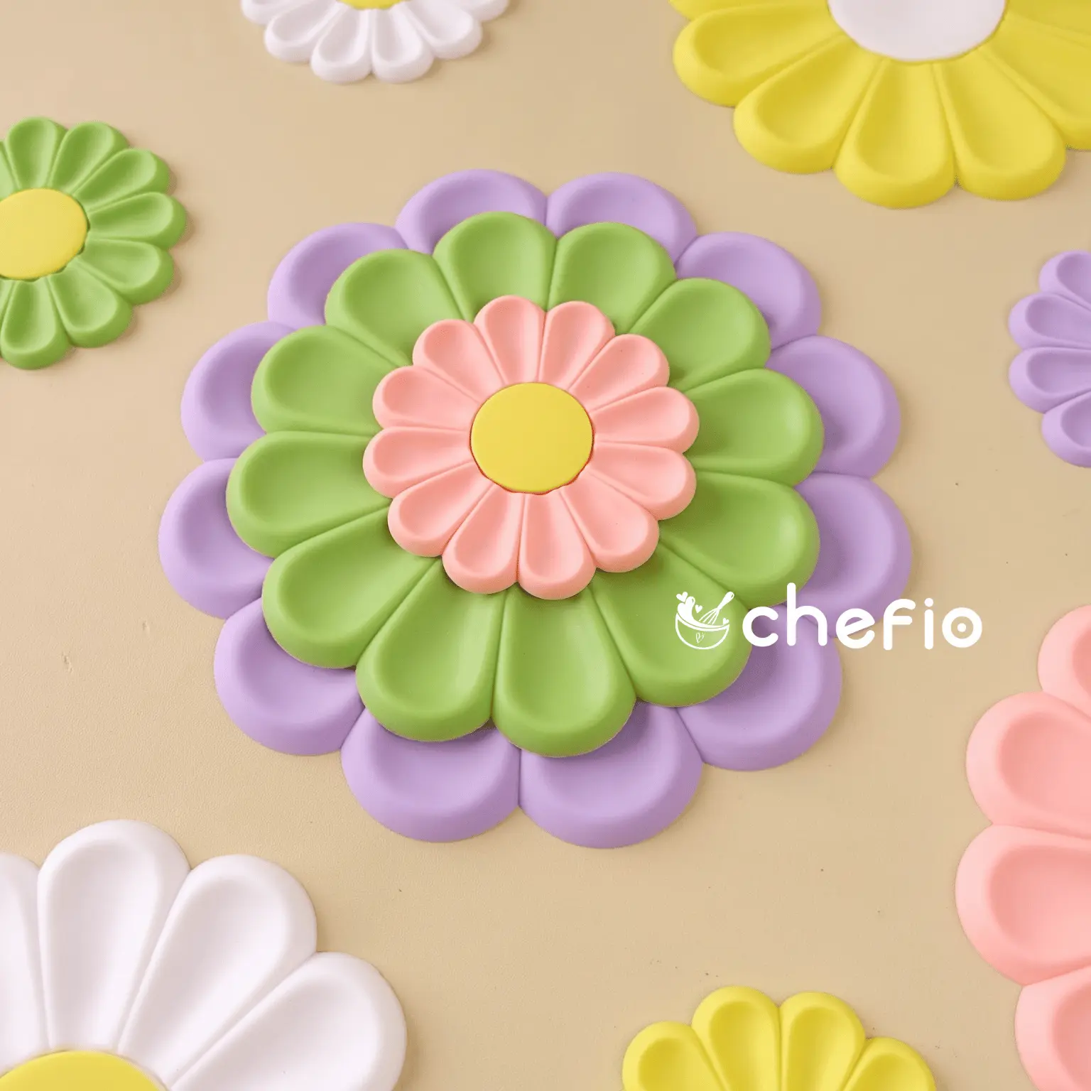 Tatakan Silikon Coaster Bunga Tatakan Panci Piring Placemat Gelas Mug