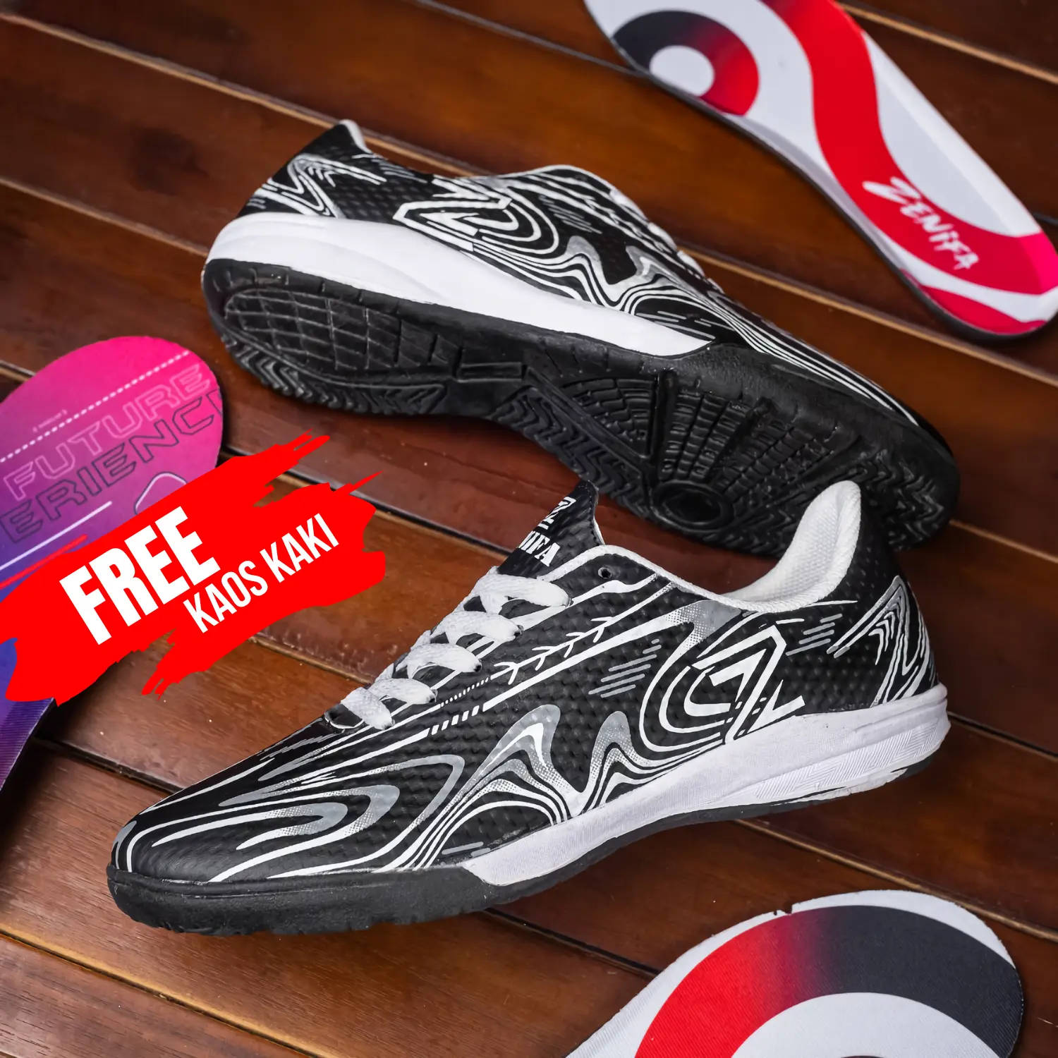 Sepatu Futsal Pria Zenifa Spinder Eclipse Wave FG Accelerated Cowok Keren Premium