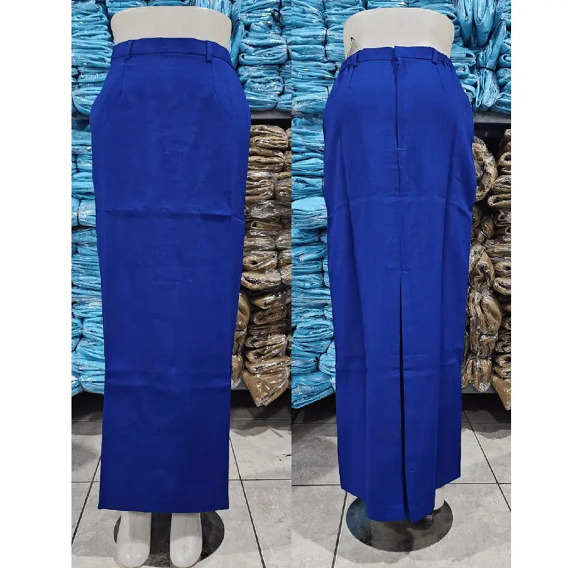 rok span dan celana resleting brand syakira Poliester Formal Karet Formal Kerja Nyaman Stretch Kantor Panjang Sekolah 4
