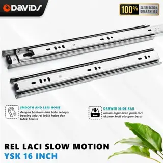 Rel Laci Slow Motion Doble Track Tarik Meja YSK 35 40 cm Silver