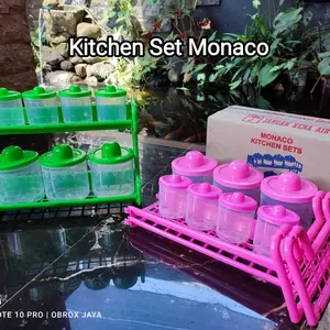 KITCHEN SET MONACO Tempat Bumbu Dapur Tingkat atau Tempat Bumbu Dapur Set