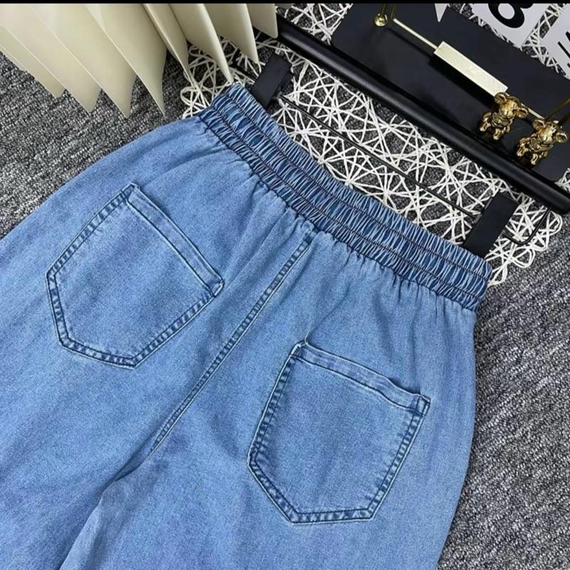 [40-80kg] SIÊU PHẨM Quần xuông ống sớ chất bò jean giấy mềm mát năng động, cao cấp nữ. 3