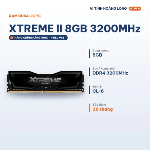 Ram DDR4 OCPC XTREME II 8G BUSS 3200 - Hàng chính hãng