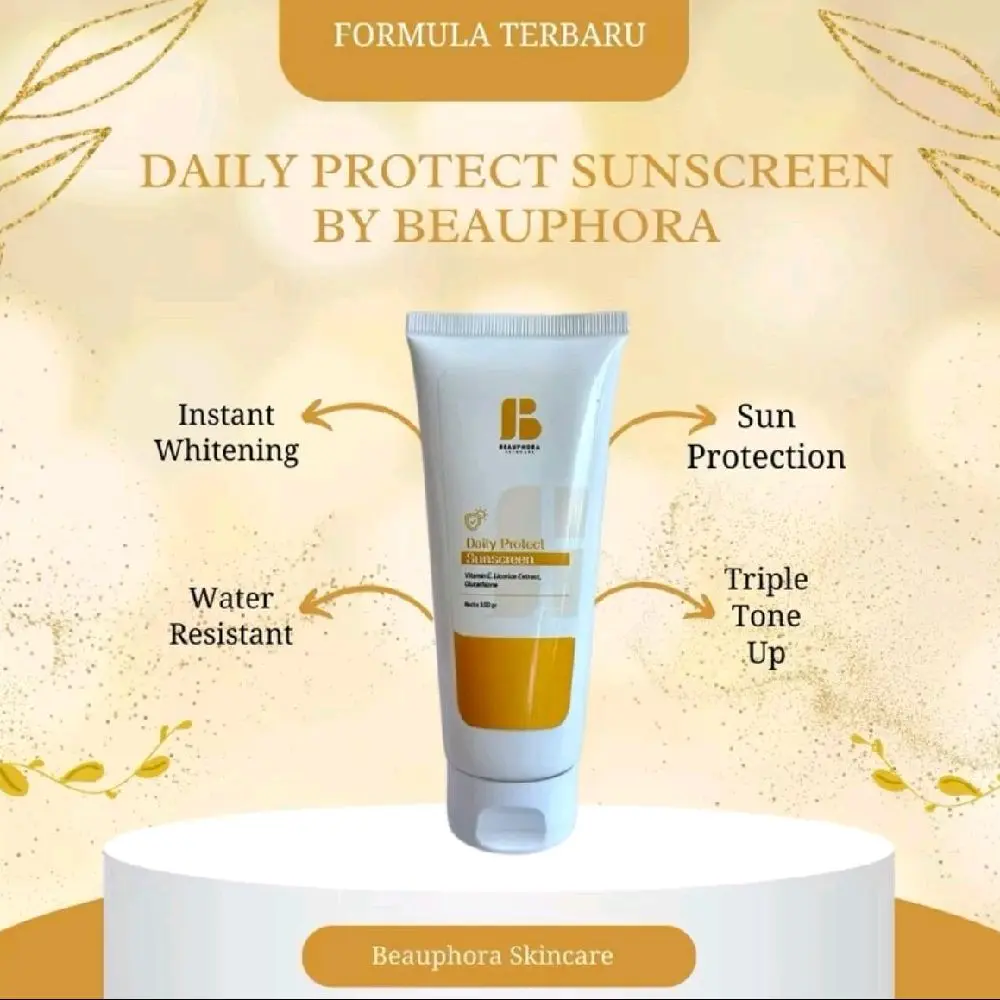 [READY] BEAUPHORA SUNSCREEN 3X TONE UP WHITENING DAY CREAM MELINDUNGI KULIT DARI SINAR MATAHARI