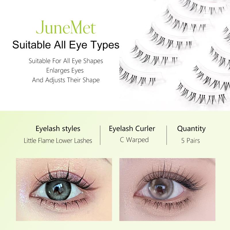 Product Introduction of Lower Lashes Makeup 5 Pairs/Box Lazy Small Flame Eyelashes Makeup Tools DIY lashes Extension 0
