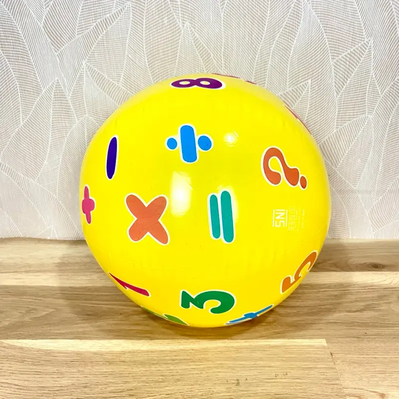 MAINAN BOLA PANTAI ANAK (SNI) BOLA KARET ANAK MOTIF ANGKA - MAINAN BOLA PANTAI ANAK ANAK 2