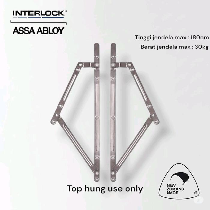 Gambar FRICTION STAY TOP HUNG INTERLOCK ASSA ABLOY 500 4B Max. 30kg - P1004 dari GGEsta Indonesia Kota Administrasi Jakarta Barat Tokopedia